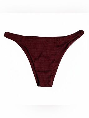 NWT Tilly’s Full Tilt Textured Burgundy Smocked Bikini Bottoms Size XL